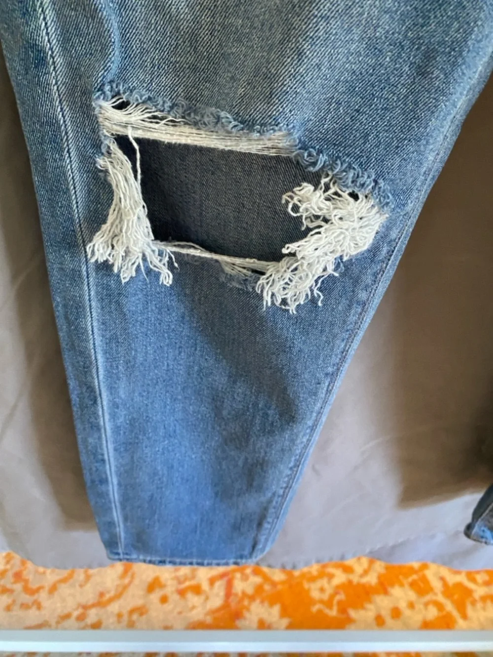 American Eagle Outfitters Blue Distressed Boyfriend Jeans - Picture 6 of 10
